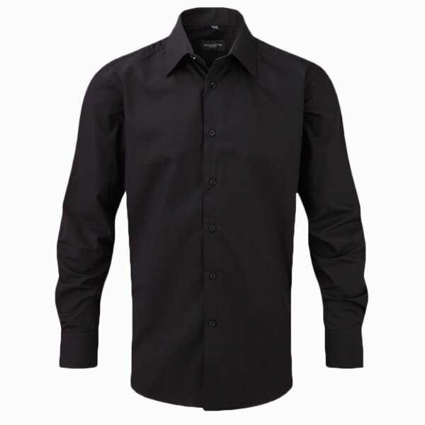 Russell Collection Long Sleeve Tailored Poplin Shirt Thumbnail