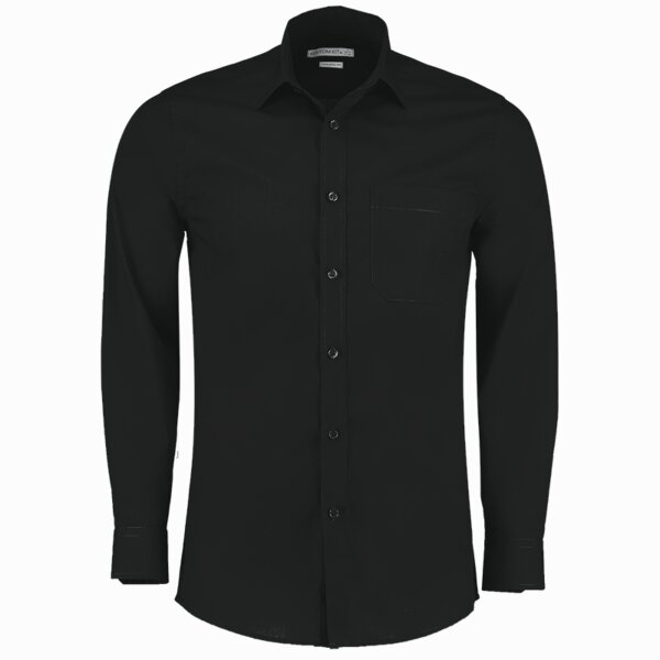 Kustom Kit Long Sleeve Tailored Poplin Shirt Thumbnail