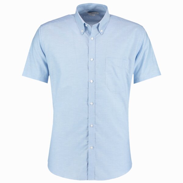 Kustom Kit Short Sleeve Slim Fit Oxford Shirt Thumbnail