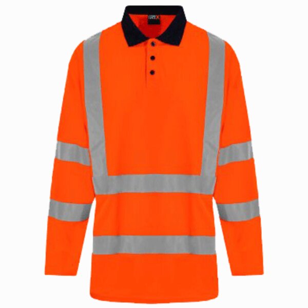 Pro RTX High Visibility Long Sleeve Polo Shirt Thumbnail